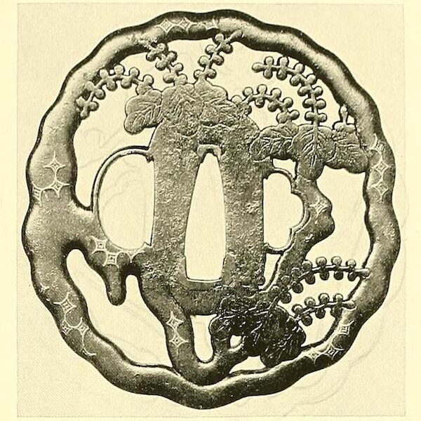 Cover Image: Oeder, G. (1916). Tsuba made of iron, openwork, shaped like a round branch of the empress tree with three flowers and vines. Boston Public Library. https://pdimagearchive.org/images/a457ac8e-1729-459d-9612-23b68aa80a0a/